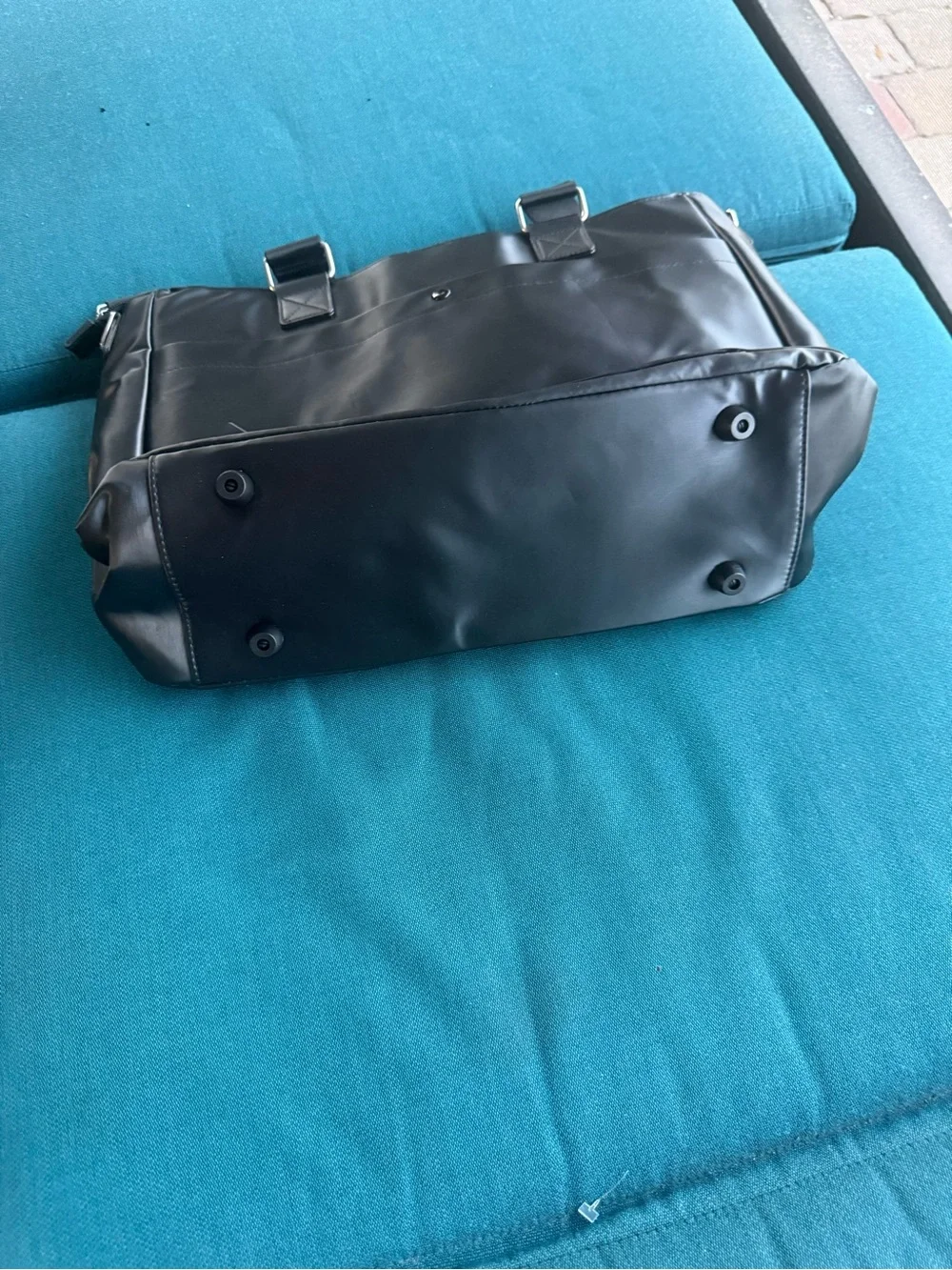 IHKWIP Cargo Catchall Tote with Two Crossbody Straps Metallic Black